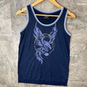 Blue Harley‎ Davidson tank top Woman's Size XS vintage  #bikerstyle